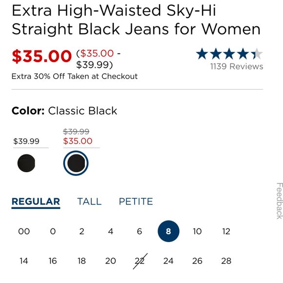 Extra High-Waisted Sky-Hi Straight Black Jeans for Women - Picture 4 of 5